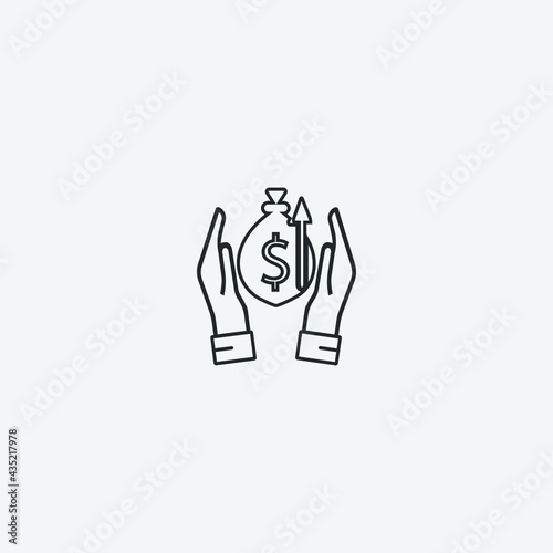 Increase sales vector icon