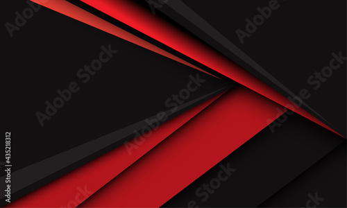 Abstract red triangle arrow speed direction on dark grey design modern futuristic creative background vector illustration.