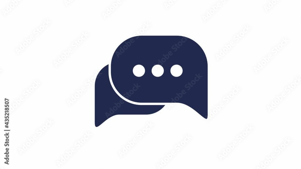 Minimalistic animated chatting with speech bubble. Online communication conceptual 2d video clip. Shape animation. Minimalistic animated chatting with speech bubble. Online communication conceptual 2d video clip. Shape animation.
