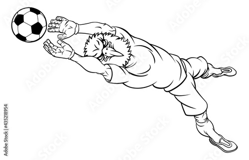 Eagle Soccer Football Player Animal Sports Mascot