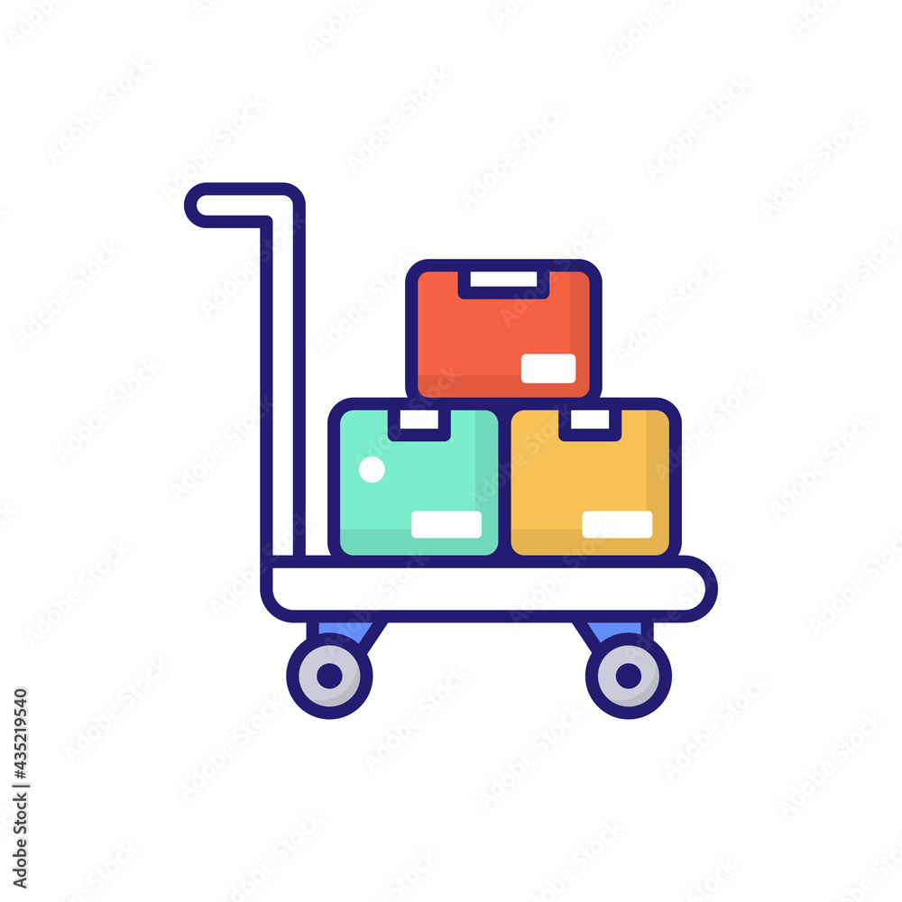 Trolley vector icon style illustration. EPS 10 File Trolley vector icon style illustration. EPS 10 File