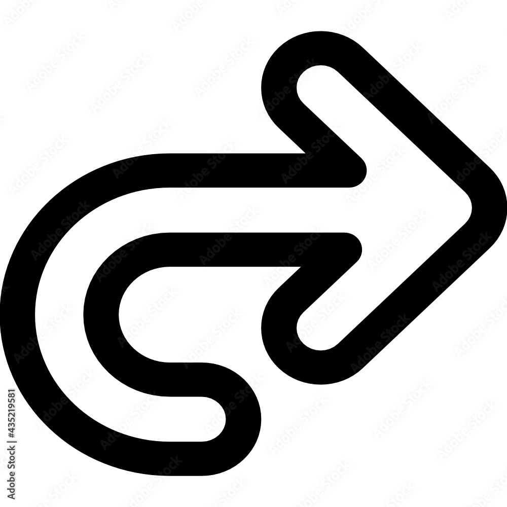 Naklejka premium turn right icon vector