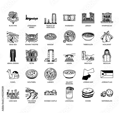 Jordan symbol, Thin Line and Pixel Perfect Icons