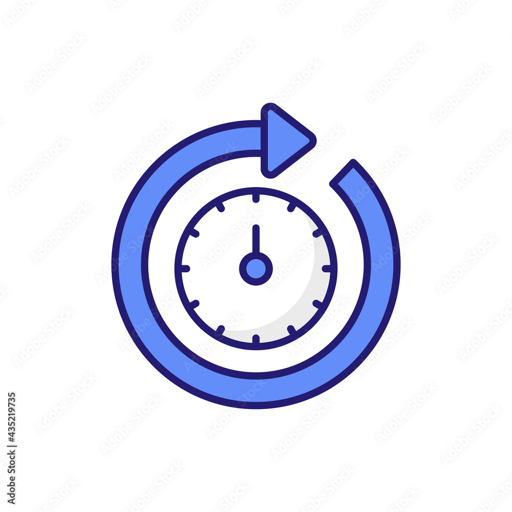 Round The Clock vector icon style illustration. EPS 10 File Round The Clock vector icon style illustration. EPS 10 File