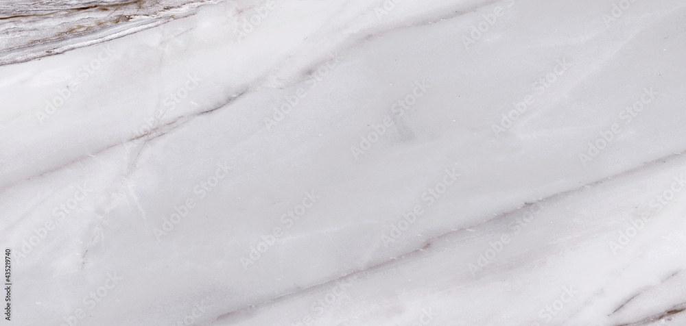 Obraz premium Carrara statuarietto white marble, white marble texture background, calacatta glossy marble with pink streaks, wall panel, countertop and bookmatched backsplash.