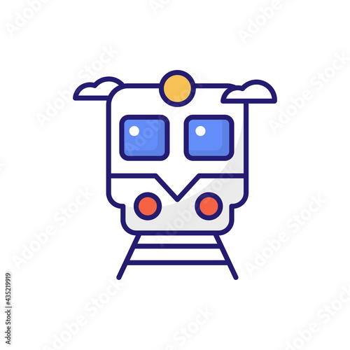 Train  vector icon style illustration. EPS 10 File