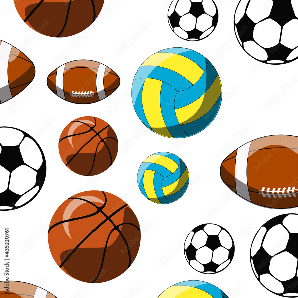 Graphic sport ball pattern for your design and background