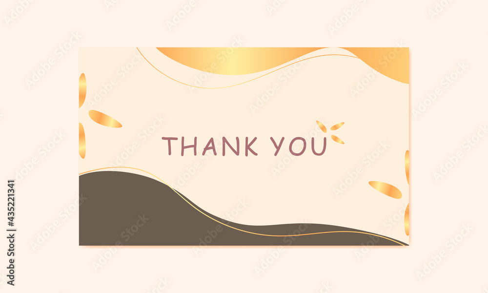 thank you card template illustration vector background Stock Vector