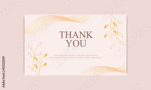 thank you card template illustration vector background