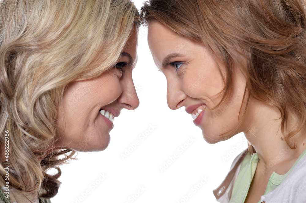 Portrait of happy Senior woman with daughter Portrait of happy Senior woman with daughter