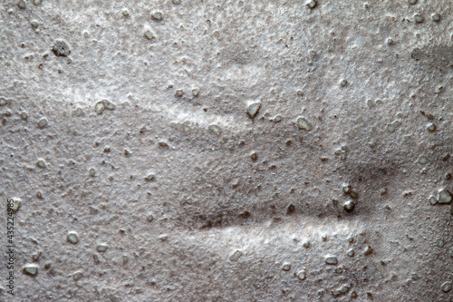 グレーの陶器の表面のクローズアップ