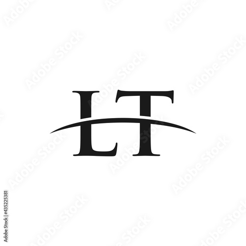 LT initial swoosh horizon, company logo design inspiration