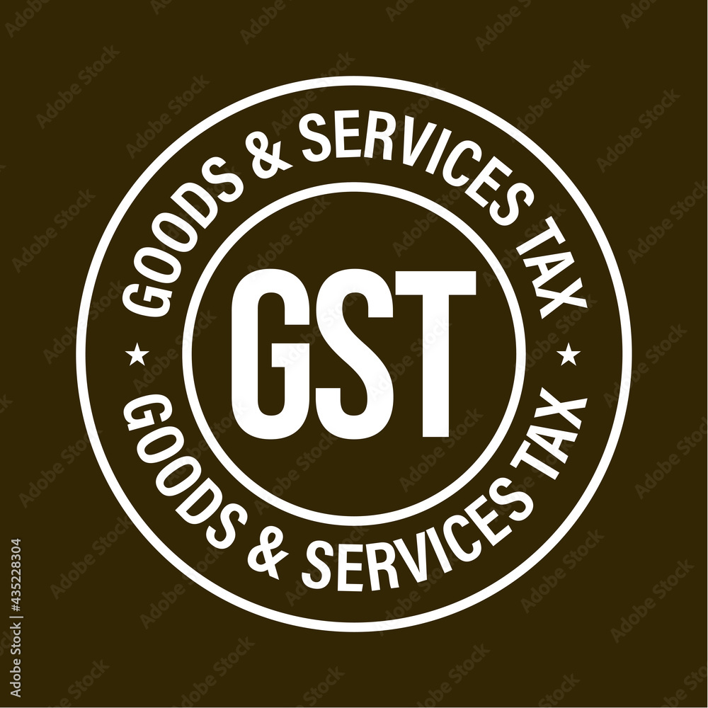 GST-Goods Services tax vector icon stamp