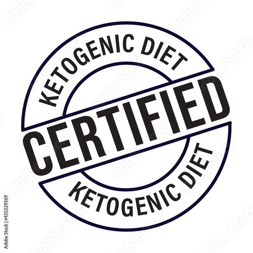ketogenic diet certified vector icon isolated on white background, black in color