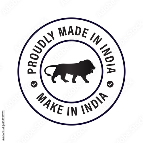 proudly made in India, make in India vector icon