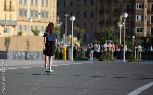 skater exercising on the street