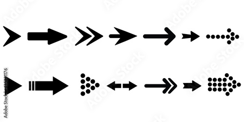 Set of black vector arrows, vector illustration collection of arrows vector icon.