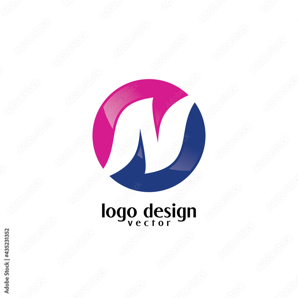 Abstract N Symbol Company Business Logo Design Abstract N Symbol Company Business Logo Design
