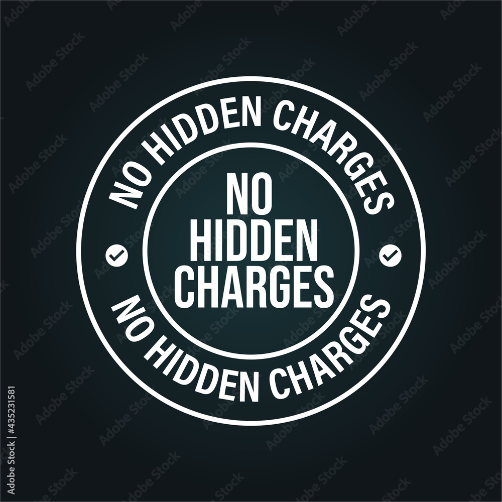 no hidden charges vector icon
finance abstract