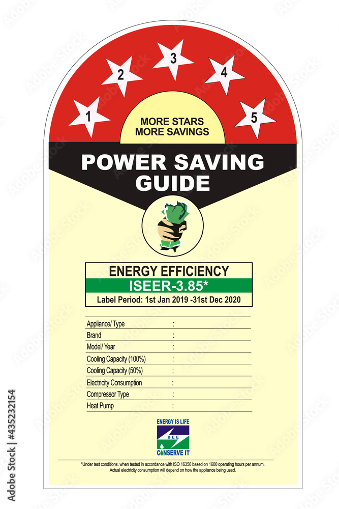 power saving guild, energy efficiency rating certificate,  more star more saving