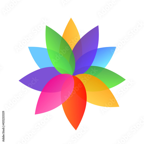 Lotus flower logo icon vector