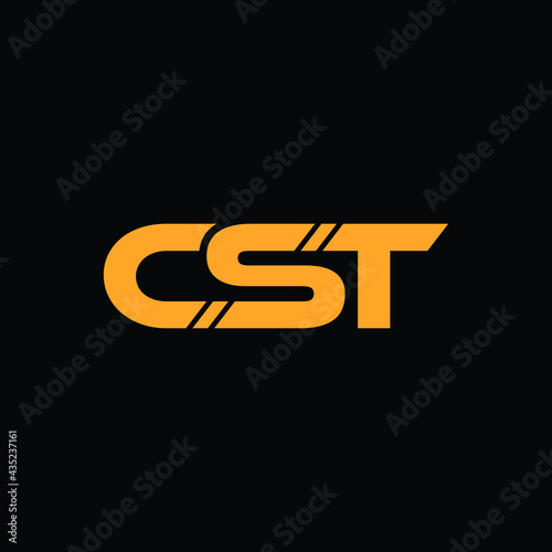 cst letter logo design  photo