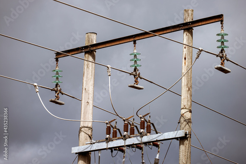 Photography electrical power lines, nacka, sverige, sweden, stockholm