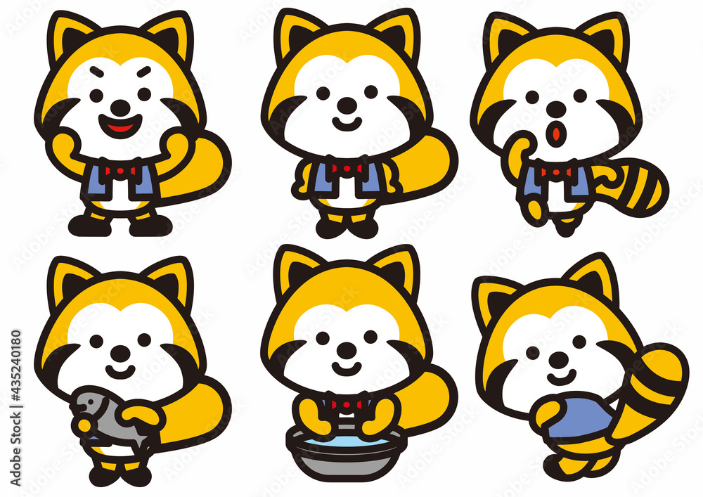 コミカルなアライグマのポーズ集 Stock Vector Adobe Stock コミカルなアライグマのポーズ集 Stock Vector Adobe Stock