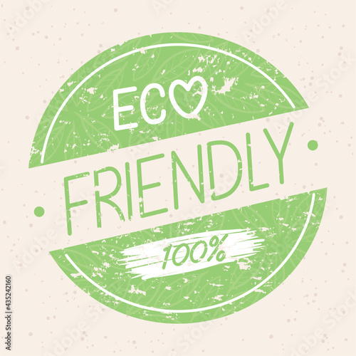 Eco friendly grunge label