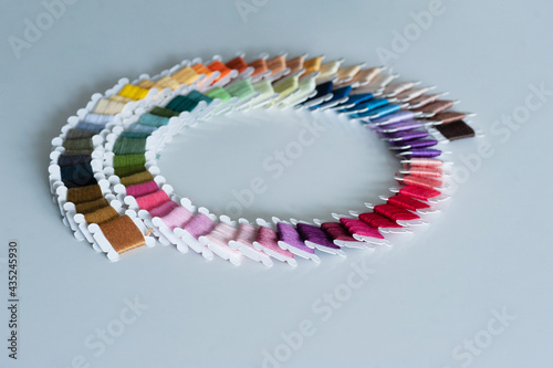 Obraz na płótnie Word DIY world made of colorful bobbins, treads. Do it yourself concept. Sewing, hobby w salonie