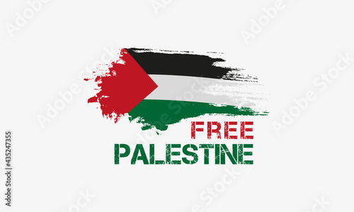Free Palestine flag vector illustration for banner, t-shirt, social media post