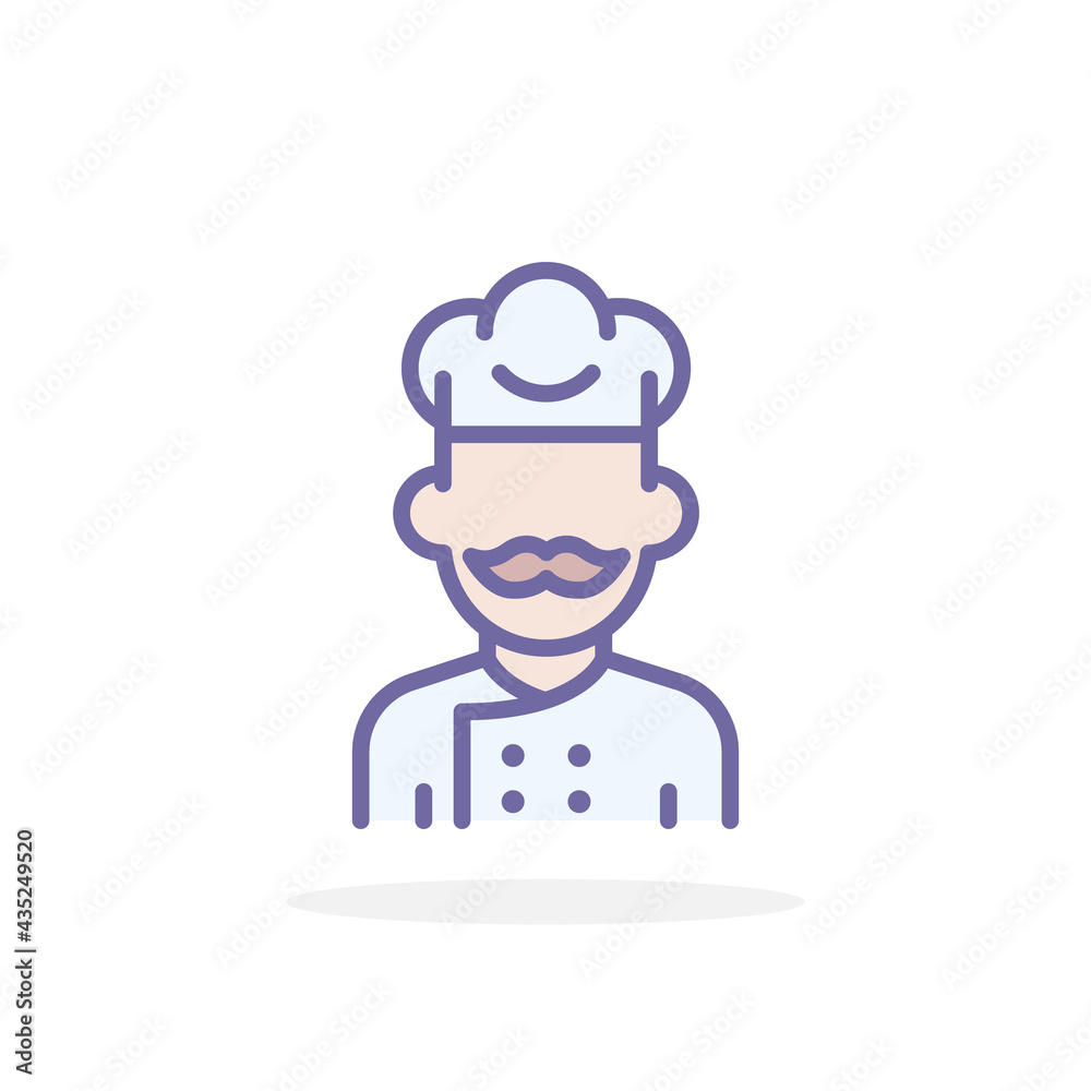 Chef icon in filled outline style.