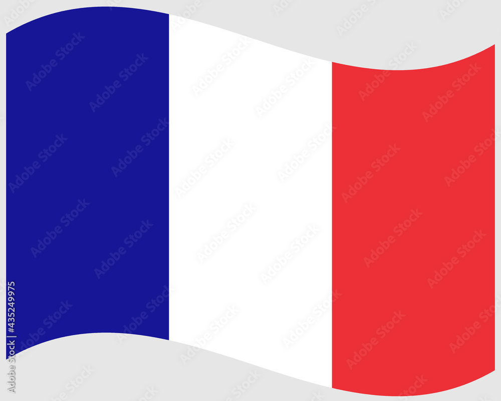Fototapeta premium waving flag of France