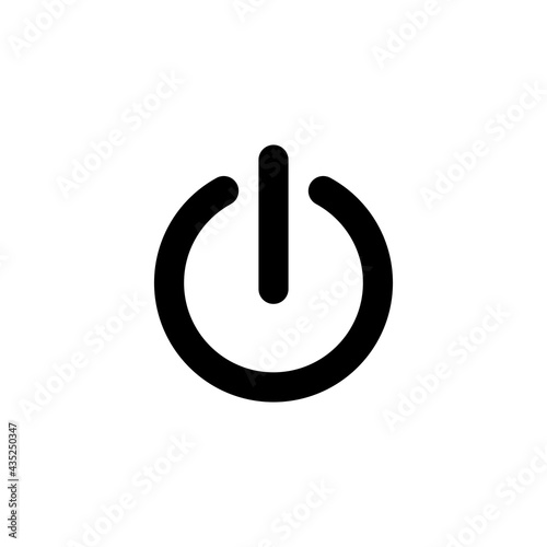 Power sign icon. Vector illustration for graphic design, Web, UI, app.