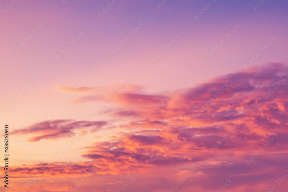 amazingly beautiful colorful sunset, dramatic bright colorful clouds illuminated by the evening sun, beautiful landscape of the sunset sky, evening sky at sunset or dawn