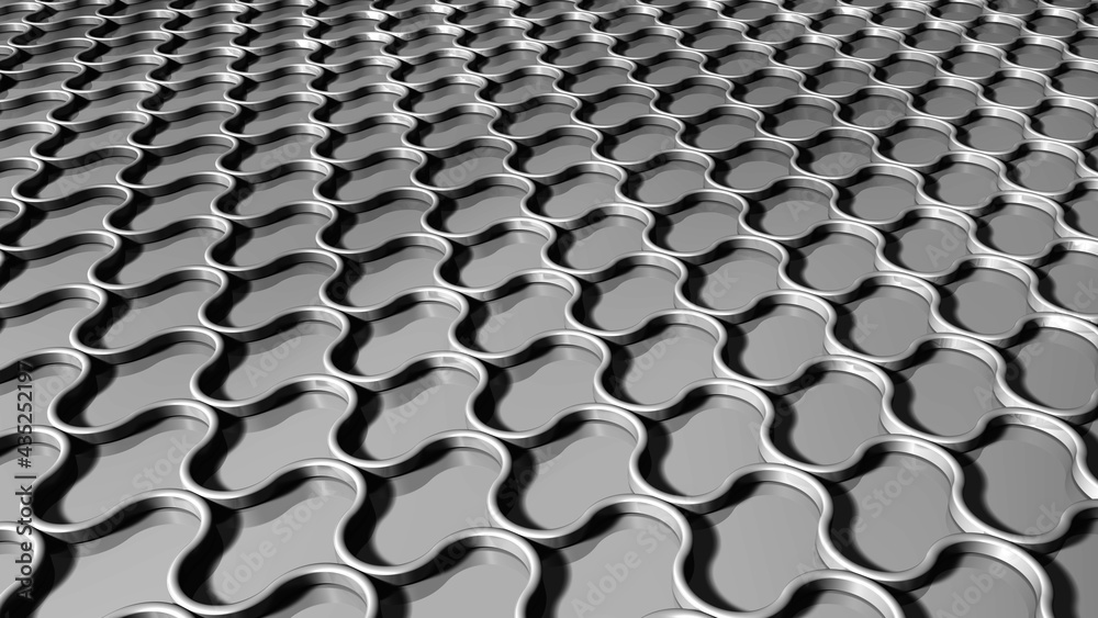 Metallbögen auf einem metallenen Hintergrund Metallbögen auf einem metallenen Hintergrund