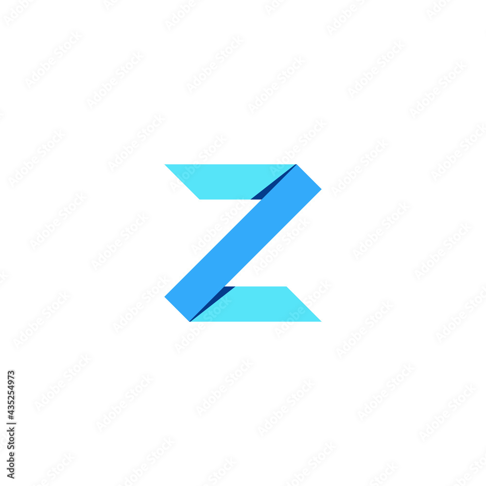 Fototapeta premium Letter Z vector origami concept logo icon
