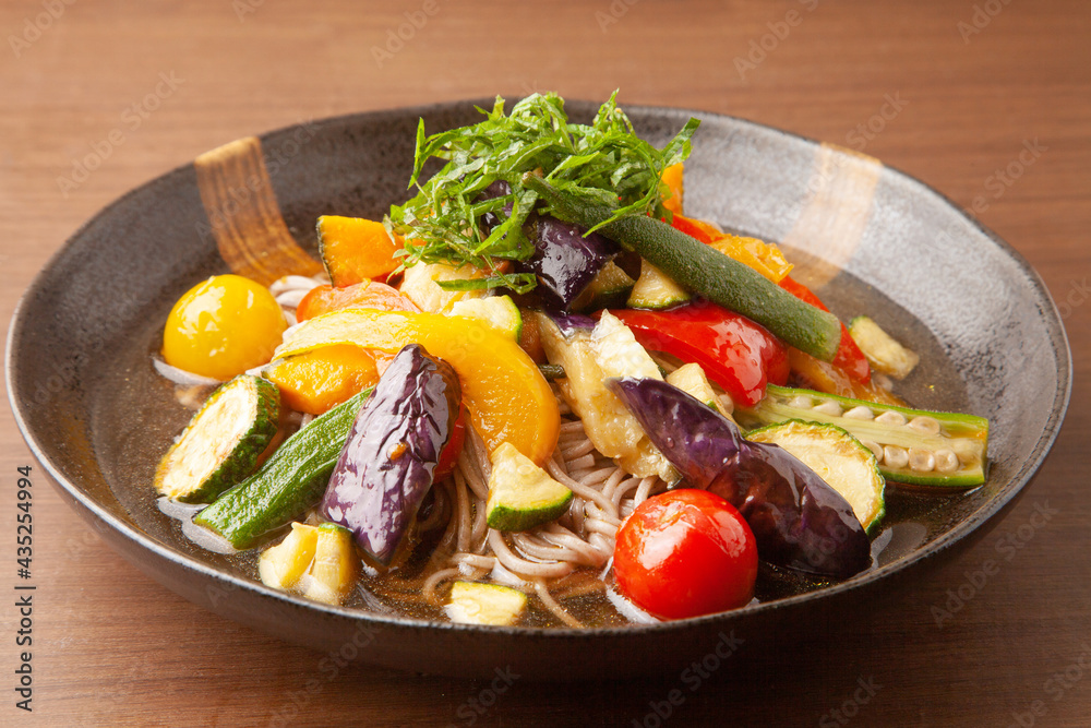 夏野菜のぶっかけ蕎麦 夏野菜のぶっかけ蕎麦