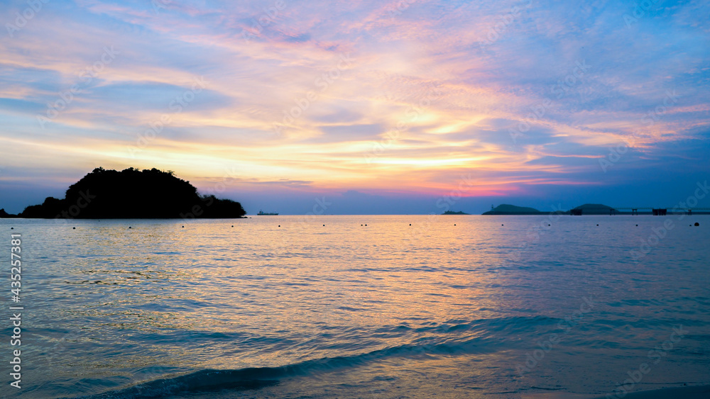 sunset over the sea sunset over the sea