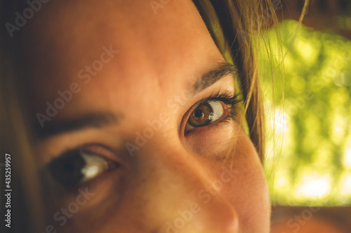 Oczy kobiety z bliska