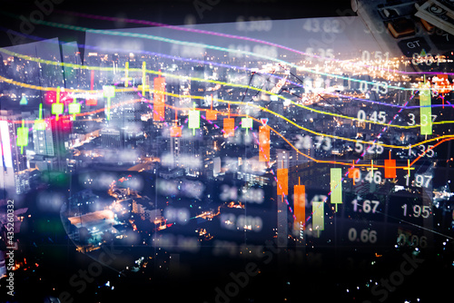 Various type of financial and investment in Bond market. i.e. ETFs, bonds, stocks, crypto currency Sustainable portfolio management, long term wealth management with risk diversification concept.