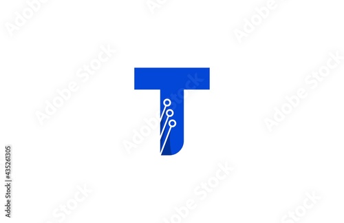 Free Download Modern Technology Circuit Letter T Logotype - GFXLoad