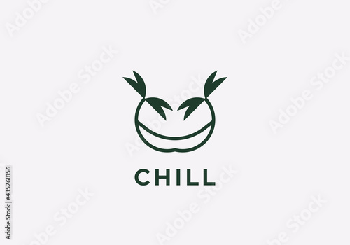 Luxury Palm Logo Template Vector
