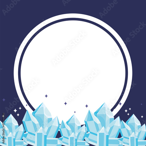 diamonds round frame