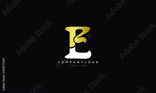PLE AND ELP Abstract initial monogram letter alphabet logo design