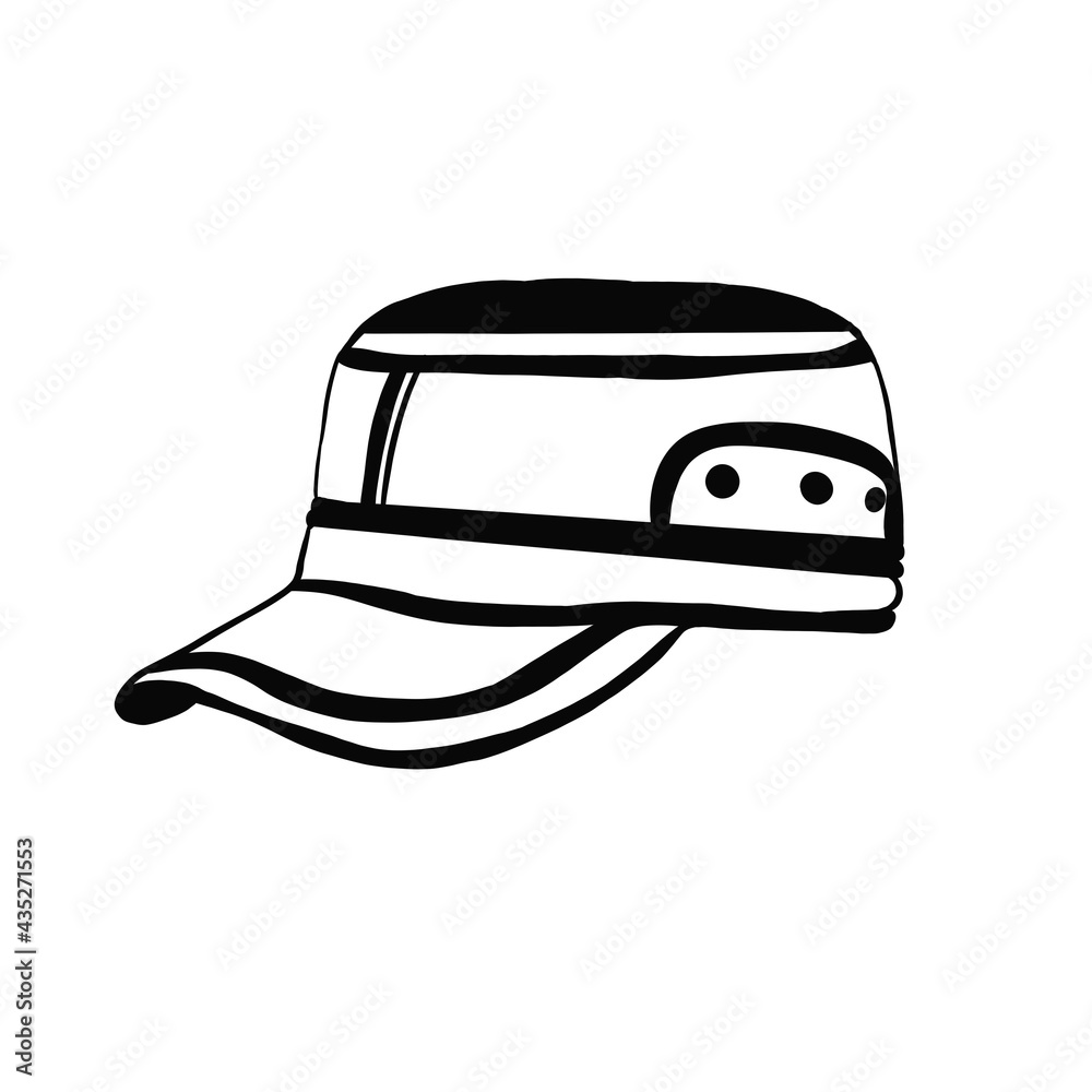 Fototapeta premium Men's cap with black stripes