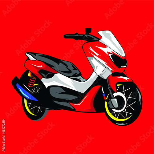 Motorbike, Moped, Scooter illustration, Tshirt Design, t-Shirt Design