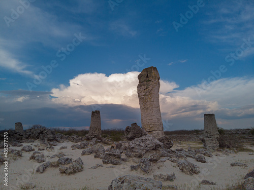 Stone Forest near Varna, Bulgaria. The only desert on the Balkans with ancient cylinder rocks photo