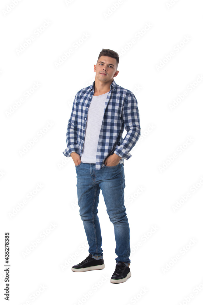 Full length portrait of casual man Full length portrait of casual man