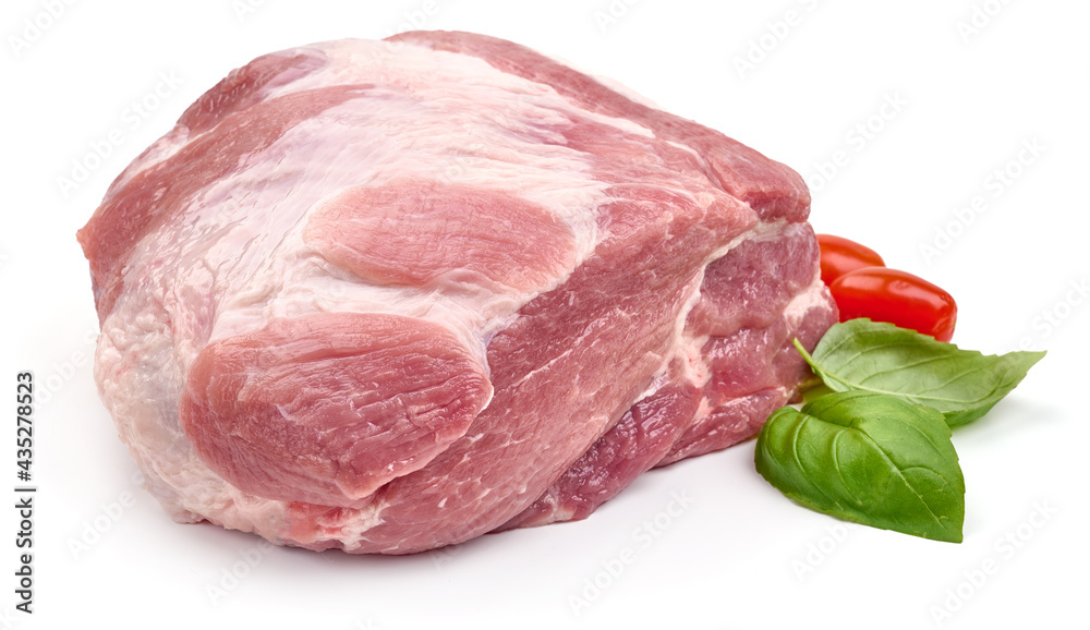 Fresh pork meat, isolated on a white background. High resolution image. Fresh pork meat, isolated on a white background. High resolution image.